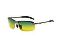 TOBILE Sunglasses Mens Photochromic Sunglasses Men Polarized Driving Glasses Day Night Vision Drivers Eyewear-gun Yellow Green,multi