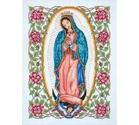 Tobin Caliente Our Lady of Guadalupe Counted Cross Stitch Kit White 17" x 13"