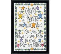 Tobin Counted Cross Stitch Kit, Cotton, Multicolour, 1
