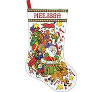 Tobin Design Works Cross Stitch Stocking Kit, Cotton, 17" Long 14 Count