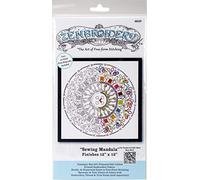Tobin Design Works/Zenbroidery Stamped Embroidery 12"X12"-Sewing Mandala