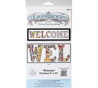 Tobin Design Works/Zenbroidery Stamped Embroidery 12"X12"-Welcome