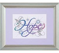 Tobin Hope Cross Stitch Kit, Multi-Colour, 5 x 7 inches, Beads Style, Alphabet Theme, Teen, Adult