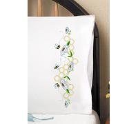Tobin Stamped for Embroidery Pillowcases, Bees
