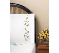 Tobin Stamped Pillowcases, Christmas Lights, 20" x 30" Embroidery Kit