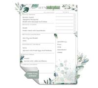 TOBJA Meal Planner Week Wipe-Clean - Sticks to All Surfaces, Removable, Eucalyptus Design for the Perfect Week Overview Reusable Menu Planner & Weekly Planner (Pen Not Included)