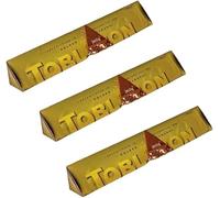 Toblaron Golden Caramel Chocolate 360g - Smooth Caramelized White Chocolate with Honey and Almond Nougat - Festive Gift Treat - MultiPack (3 Pack)