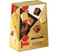 Toblarone Assorted Diamond Truffles Chocolate Box, Milk, Dark, White and Golden Caramel, Luxury Gift Set 180g