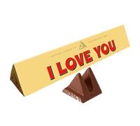 Toblerone I Love You Gift Chocolate Bar Large 360g- Delicious Milk Chocolate with Honey & Almond Nougat. Great for Birthdays, Christmas, Valentine's Day or Just Because