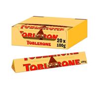 Toblerone Milk Chocolate 100g Bars | Iconic Swiss Peaks with Honey & Almond