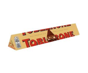 Toblerone Milk Chocolate Bar, Smooth Milk Honey Almond Nougat, 100 g | Delicious Milk Chocolate with Honey & Almond Nougat, Perfect for Gifting or Treating, Individually Wrapped for Freshness