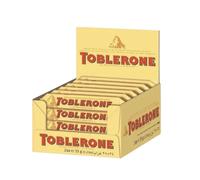 24 x 35g Toblerone Milk Chocolate Bars With Honey and Almond Nougat Swiss Box