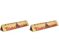 Toblerone Milk Chocolate, Honey and Almond Nougat Large Gift Bar, Made with Swiss Milk, Christmas Treat for Gifting, or Sharing, 340 g (Pack of 2)