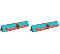 Toblerone Milk Chocolate, Honey and Almond Nougat with Crunchy Almonds, Large Gift Bar, Made with Swiss Milk, Christmas Treat for Gifting, or Sharing, 360g (Pack of 2)