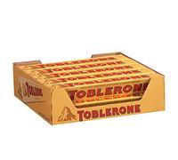 Toblerone Milk Chocolate with Honey and Almond, Nougat, Pack of 12, 100g, 1200g