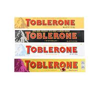 Toblerone of Switzerland Combo Pack Chocolate Bars (Swiss Milk, Swiss Dark, Swiss White, Swiss Milk Fruit & Nut), 4 x 100 g