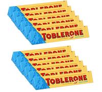 Toblerone of Switzerland Swiss Milk Chocolate with Crispy Almonds, Pack of 12, 12 x 100 g