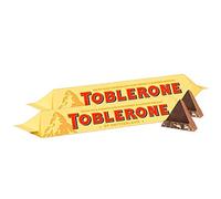 Toblerone Swiss Milk Chocolate with Honey and Almond Nougat 100g (Pack of 2) 200g