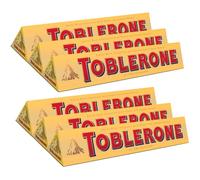 TOBLERONE SWISS MILK CHOCOLATE WITH HONEY AND ALMOND NOUGAT 6 X 100 G BARS by Toblerone