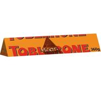 Toblerone Swiss Orange Twist Chocolate Bar - 360g Bar | 11 Iconic Triangle Portions, 32.7g Each | Creamy Milk Chocolate with Orange Flavor & Almond Nougat - Gift for Christmas, Birthday & More