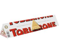 Toblerone Swiss White Chocolate Bar - 360g Bar | 11 Iconic Triangle Portions, 32.7g Each | Creamy White Chocolate with Honey & Almond Nougat - Delicious Gift Hamper, Christmas, Birthday, Easter Gift