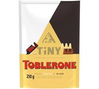 Toblerone Tiny's Milk, White & Dark Chocolates with Honey & Almond Nougat, 250 g (Pack of 1)