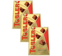 Toblerone Truffles, Milk Chocolate with Honey and Almond Nougat Filling, Established in Switzerland, Christmas Treat for Gifting, 180g (Pack of 3)