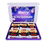 TobleroneChocolate Gift Set Milk White Dark Mini 18 Chocolates Merry Christmas Selection Hamper