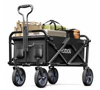 Toboli Foldable Handcart w/Telescopic Handle Black Transport Cart Hand Cart 100kg Max. Load