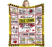 TOBUNKIEN True Crime Gifts for Women - Gifts for True Crime Lovers - Serial Killer Merchandise for Women - Crime Junkie Merch - Crime Scene Gifts - Crime Junkie Gift Throw Blanket 60"X 50"