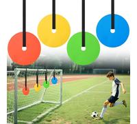 TOBWOLF 4PCS Football Goal Target, 15cm Discs Top Corner Football Target Net with Adjustable Extra-Long Strips, Top Bins Soccer Targets to Enhance Shooting Accuracy Speed