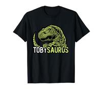 Toby Saurus Personalized Name Dinosaur T-Rex T-Shirt