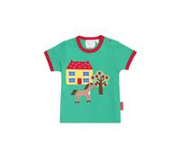 Toby Tiger Animal Farm Applique Short-Sleeved T-Shirt | Size: 3-6 m Toby Tiger Multicolor 3-6 m