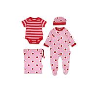 Toby Tiger Apple Print Baby Gift Set in Pink | Size: 6-12 m Toby Tiger Pink 6-12 m