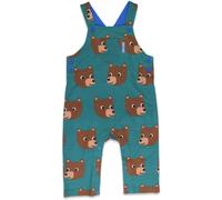 Toby Tiger Organic Brown Bear Print Dungarees - 3-4y / 104cm