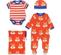 Toby Tiger Baby 100% Cotton Squirrel Print Gift Set -