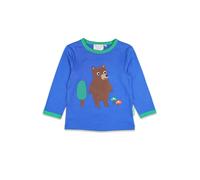 Toby Tiger Bear Applique Long-Sleeved T-Shirt in Blue | Size: 2-3 Years Toby Tiger Blue 2-3 Years