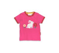 Toby Tiger Bunny Applique Lift The Flap Short-Sleeved T-Shirt in Pink | Size: 2-3 Years Toby Tiger Pink 2-3 Years