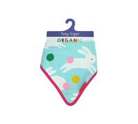 Toby Tiger Bunny Hop Print Dribble Bib in Blue Toby Tiger Blue