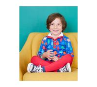 Toby Tiger Camping Bear Print Cosy Fleece Sweatshirt in Blue | Size: 2-3 Years Toby Tiger Blue 2-3 Years