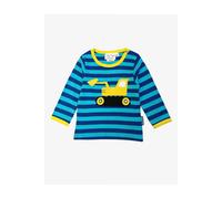 Toby Tiger Digger Applique Long-Sleeved T-Shirt in Blue | Size: 4-5 Years Toby Tiger Blue 4-5 Years
