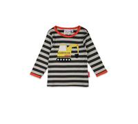 Toby Tiger Digger Applique Long-Sleeved T-shirt in Grey | Size: 12-18 m Toby Tiger Grey 12-18 m