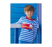 Toby Tiger Fire Engine Applique Long-Sleeved T-Shirt | Size: 5-6 Years Toby Tiger Multicolor 5-6 Years