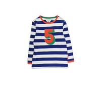 Toby Tiger Five Applique Long-Sleeved T-Shirt in Blue | Size: 5-6 Years Toby Tiger Blue 5-6 Years