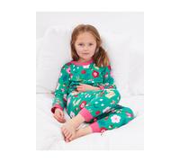 Toby Tiger Forest Adventure Print Pyjamas in Green | Size: 5-6 Years Toby Tiger Green 5-6 Years
