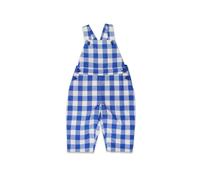 Toby Tiger Gingham Woven Dungarees in Blue | Size: 2-3 Years Toby Tiger Blue 2-3 Years