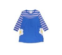 Toby Tiger Girl's Blue Daisy Applique Long-Sleeved Dress in Purple | Size: 2-3 Years Toby Tiger Purple 2-3 Years
