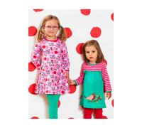 Toby Tiger Girl's Robin Applique Dress in Pink | Size: 2-3 Years Toby Tiger Pink 2-3 Years