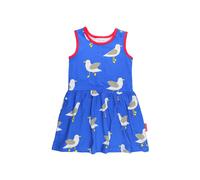Toby Tiger Girl's Seagull Harbour Print Summer Dress in Blue | Size: 4-5 Years Toby Tiger Blue 4-5 Years