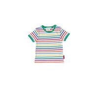 Toby Tiger Green Rainbow Stripe Print Short-Sleeved T-Shirt | Size: 12-18 m Toby Tiger Multicolor 12-18 m
